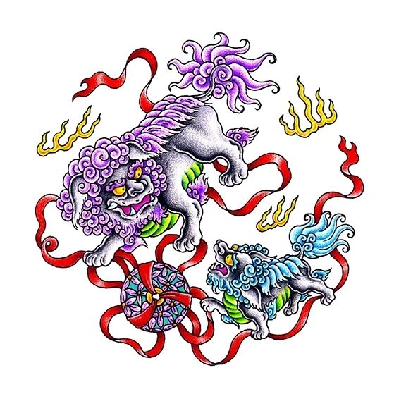 Foo Dog Tattoos & Foo Dog Tattoo Meanings