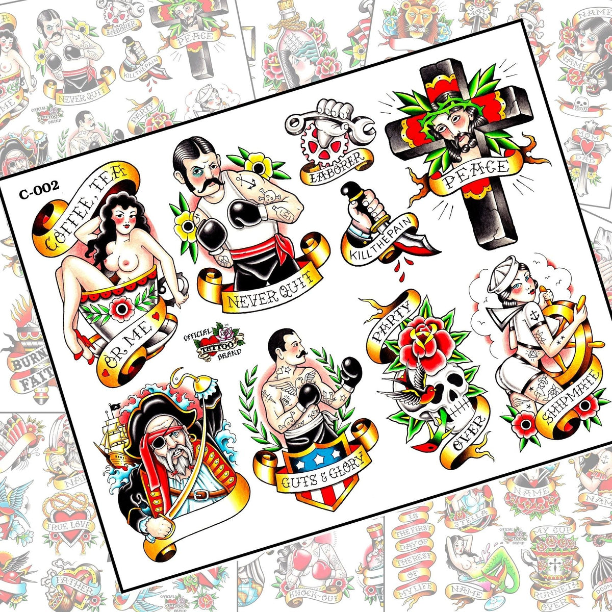 BANNER TATTOO 10 SHEET FLASH SET — image 1