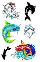 Dolphin, Fish and Whale Tattoos — image 3