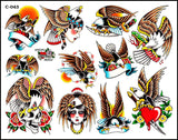 EAGLE TATTOO FLASH SET — image 3