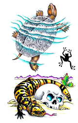 Frogs-Lizard & Turtle Tattoos — image 5