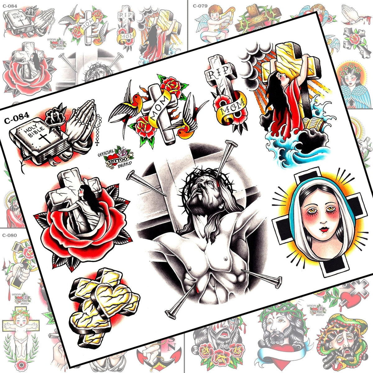 RELIGIOUS TATTOO FLASH SET — image 1
