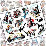 SHARKS & PIRATE TATTOO FLASH SET — image 1