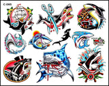 SHARKS & PIRATE TATTOO FLASH SET — image 2