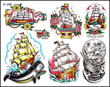 SHIPS & MERMAID TATTOO FLASH SET — image 2