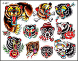 TIGERS-LIONS & BEARS TATTOO FLASH SET — image 2